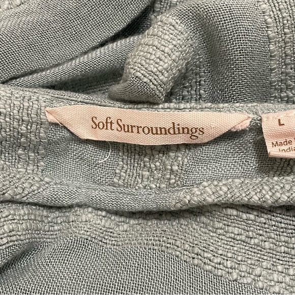 Soft Surroundings Green Beaded Embroidered Soutache Nimi Tunic Pockets Top Sz L - Picture 8 of 9